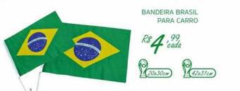 Bandeira brasil para carro