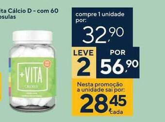 Drogaria Coop +vita cálcio d - com 60 cápsulas oferta