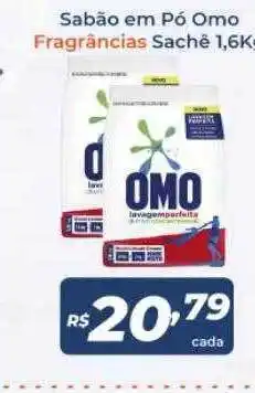 Atakarejo Sabão em pó omo fragrâncias sachê oferta