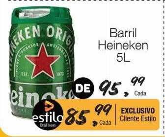 Supermercado Dalben Barril heineken 5l oferta