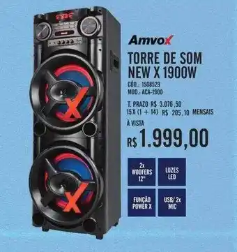 Zema Amvox torre de som new x 1900w oferta