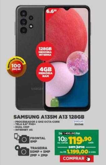 Móveis Simonetti Samsung a135m a13 128gb oferta
