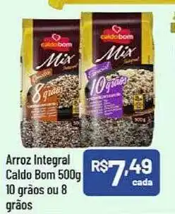 Supermercados Goes Arroz integral caldo bom 10 grãos ou 8 grãos oferta