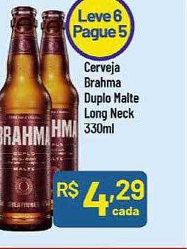 Supermercados Goes Cerveja brahma duplo malte long neck leve 6 pague 5 oferta