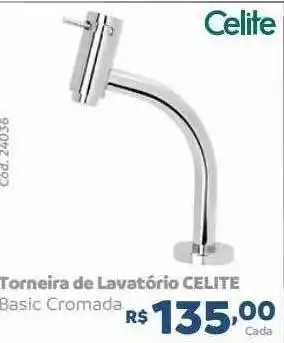Torneira de lavatório celite