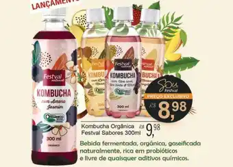 Festval Kombucha orgânica festval sabores oferta