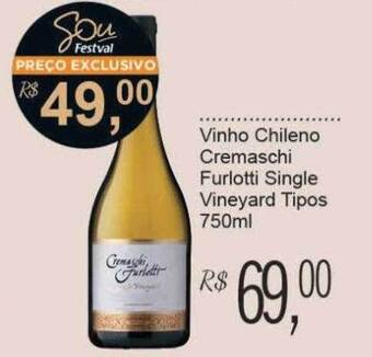 Festval Vinho chileno cremaschi furlotti single vineyard tipos oferta