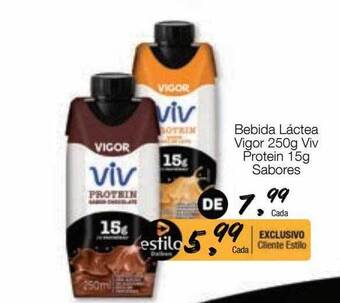 Bebida láctea vigor viv protein sabores