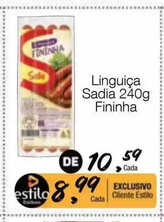 Supermercado Dalben Linguiça sadia fininha oferta