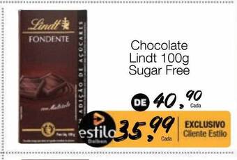 Supermercado Dalben Chocolate lindt sugar free oferta