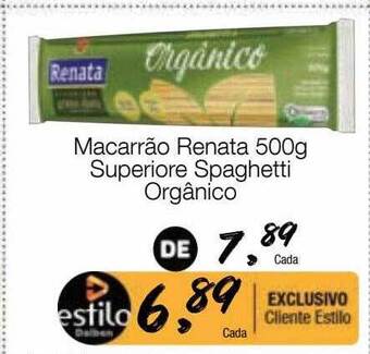 Supermercado Dalben Macarrão renata superiore spaghetti orgânico oferta