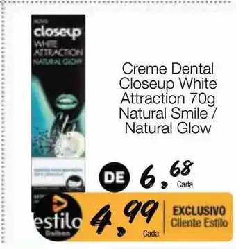 Creme dental closeup white attraction natural smile natural glow