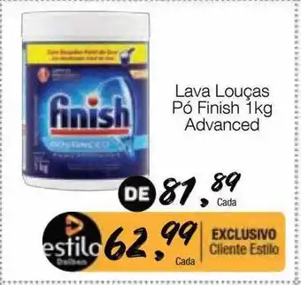 Lava louças pó finish advanced