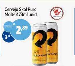 GoodBom Cerveja Skol Puro Malte 473ml oferta