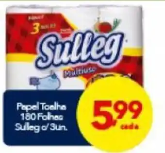 Papel Toalha 180 Folhas Sulleg c/3 un.
