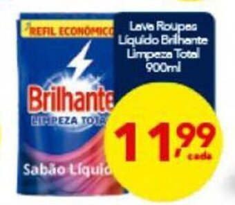 Lopes Supermercados Lava roupas Liquido Brilhante Limpeza Total 900ml oferta