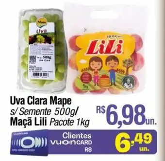 Fort Atacadista Uva Clara Mape 500g/ Maca Lili 1kg oferta