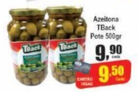 Higa's Supermercado Azeitona Tback pote 500g oferta
