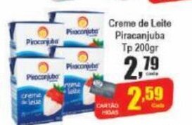 Higa's Supermercado Creme de Leite Piracanjuba TP 200g oferta