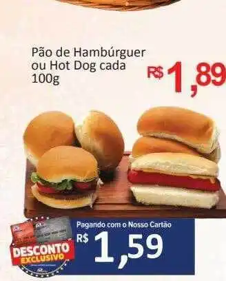 Supermercados Savegnago Pão de hambúrguer ou hot dog oferta