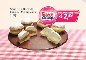 Supermercados Savegnago Sonho de doce de leite ou creme cada oferta