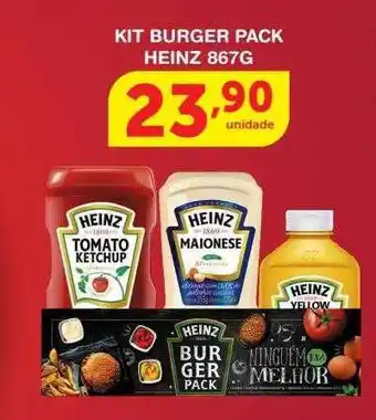 Roldão Kit burger pack heinz oferta