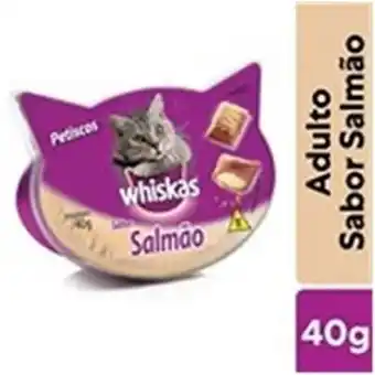X Supermercados Biscoito petisco whiskas temptations salmão para gatos adultos 40g oferta