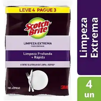 X Supermercados Esponja de limpeza extrema scotch-brite 4un oferta