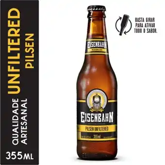X Supermercados Cerveja eisenbahn pilsen puro malte unfiltered garrafa 355ml oferta