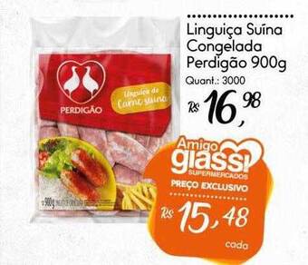 Giassi Supermercados Linguiça suína congelada perdigão oferta