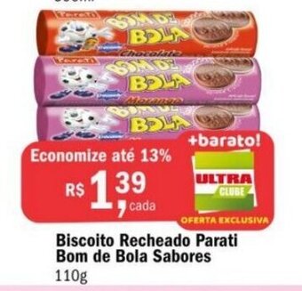 Ultrabox Biscoito Recheado Parati Bom de Bola Sabores 110g oferta