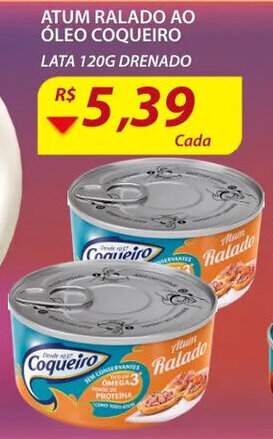 Assaí Atacadista Atum Ralado ao Oleo Coqueiro 120g oferta