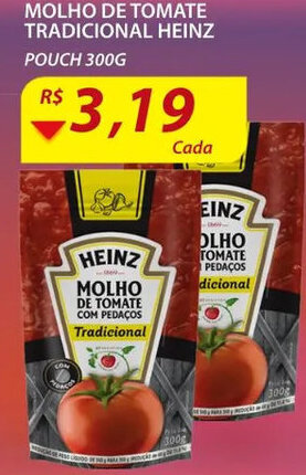 Assaí Atacadista Molho de Tomate Tradicional Heinz 300g oferta
