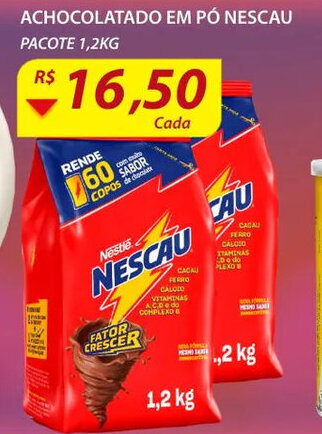 Assaí Atacadista Achocolatado Em po Nescau 1.2kg oferta