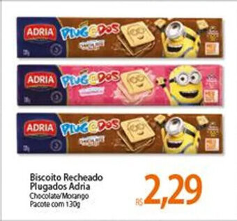 Atacadão Biscoito Recheado Plugados Adria 130g oferta