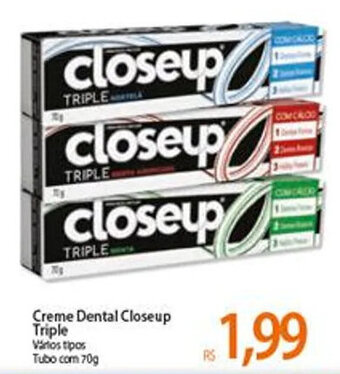 Atacadão Creme Dental CloseUp Tripla 70g oferta