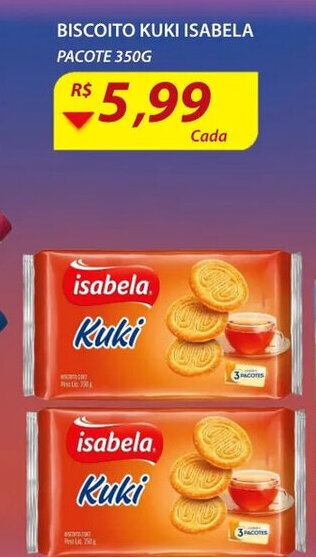 Assaí Atacadista Biscoito Kuki Isabela 350g oferta