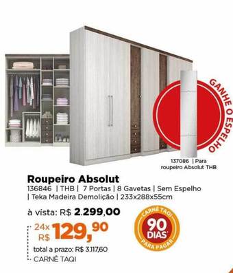 Lojas TaQi Roupeiro absolut oferta