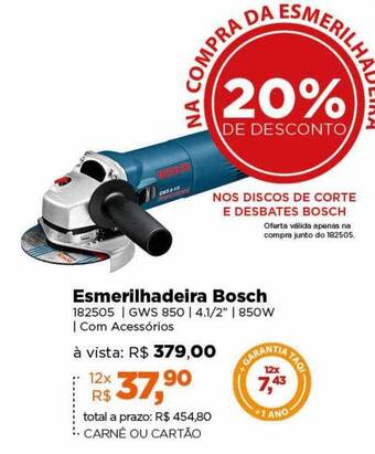 Lojas TaQi Esmerilhadeira bosch oferta