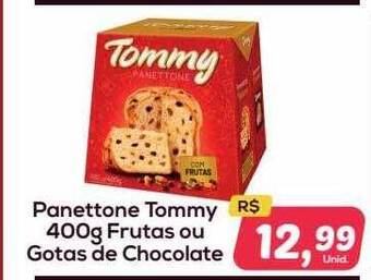 Semar Supermercado Panettone tommy frutas ou gotas de chocolate oferta