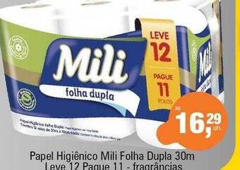 Supermercados Alvorada Papel higiênico mili folha dupla leve 12 pague 11 oferta