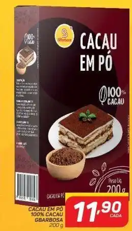 GBarbosa Chocolate em pó 100% cacau gbarbosa 200g oferta