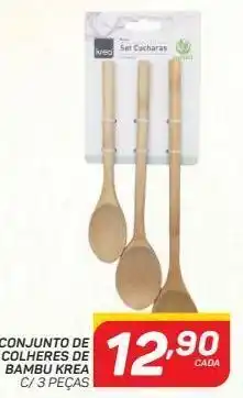 GBarbosa Conjunto de colheres de bambu krea 3 peças oferta
