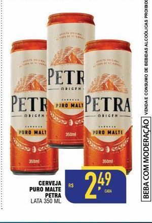 Mercantil Rodrigues Cerveja puro malte petra 350ml oferta