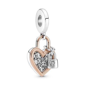 Pandora Charm pendente duplo cadeado de coracao oferta