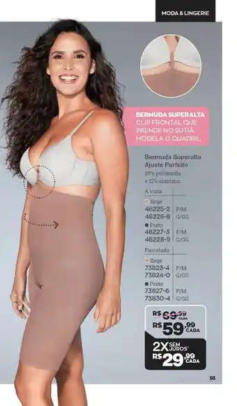 Bermuda Superalta Ajuste Perfeito