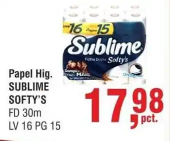 Higa Atacado Papel Hig. Sublime Softy's 30m oferta