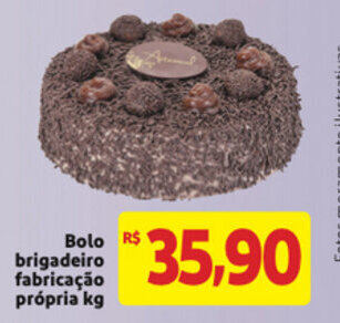 Mercado Extra Bolo Brigadeiro fabricacao propria 1kg oferta