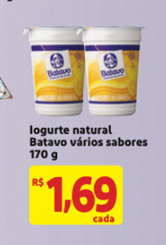 Mercado Extra Iogurte natural Batavo varios sabores 170g oferta