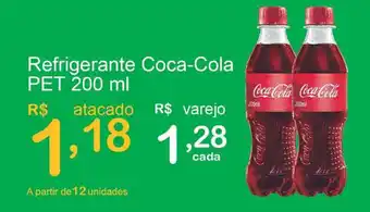 Giga Atacado Refrigerante Coca Cola Pet 200ml oferta